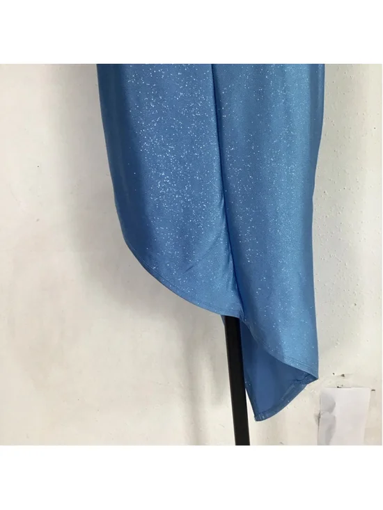 Honey and Rosi Women Elegant Blue Sparkle Asymmetrical Dress M - Picture 8 of 12